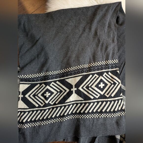 Stetson Cotton Cashmere Wrap Poncho Cape Shawl Top Boho Western Aztec OS - Picture 2 of 8